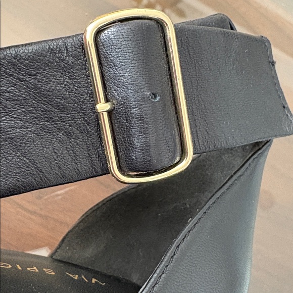 Via Spiga Black Leather Heel Sandals - Picture 7 of 11